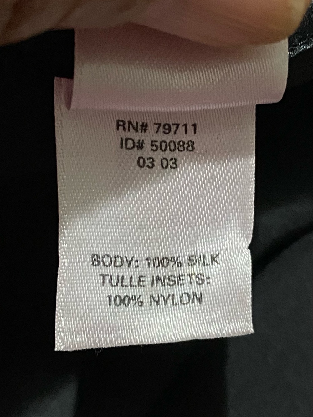 Victoria’s Secret Black Archive Sheer Plunge Slip Dress Sz Small - Picture 12 of 15